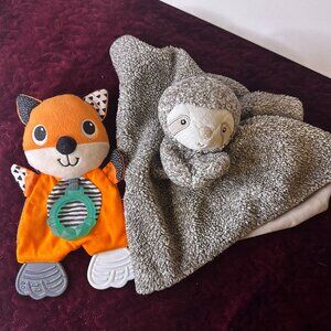 2 PC Baby Toys - Sloth/Fox - AC030